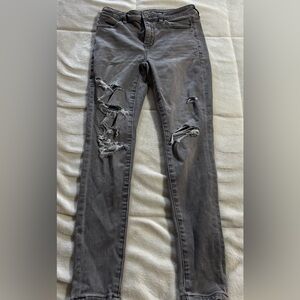 Black skinny jeans ripped practically brand new